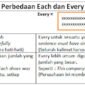 Perbedaan Each dan Every serta Contoh Kalimatnya