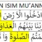 contoh isim mu'annats di dalam al qur'an