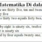 Contoh kalimat operasi matematika di bahasa Inggris