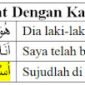 Arti Kata (سَجَدَ) Sajada, Contoh Kalimat dan Tashrifnya