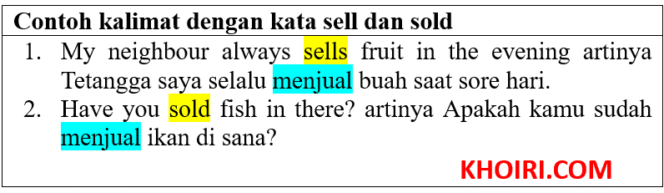 
Sell, Sold, Sold Contoh Kalimat dan Perbedaannya
