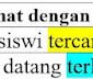 Fungsi dan 30 Contoh Imbuhan ter- dalam kalimat serta Penjelasannya