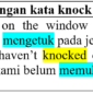 Contoh kalimat dengan kata knock knocked