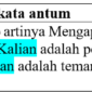 antum artinya dan contoh kalimatnya