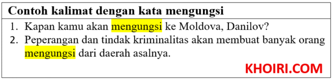 
25 Contoh kalimat dengan kata mengungsi