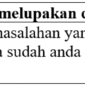 25 Contoh kalimat dengan kata melupakan