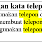 contoh kalimat dengan kata telepon