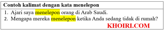
27 Contoh kalimat dengan kata menelepon