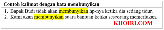 
25 Contoh kalimat dengan kata membunyikan