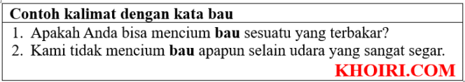 
22 Contoh kalimat dengan kata bau