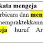 23 Contoh kalimat dengan kata mengeja