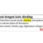 23 Contoh kalimat dengan kata dinding