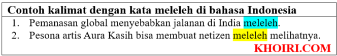 
					21 Contoh Kalimat Meleleh di Bahasa Indonesia