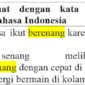 contoh kalimat dengan kata renang atau berenang
