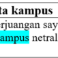 contoh kalimat dengan kata kampus