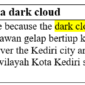 20 Contoh kalimat dengan kata dark cloud