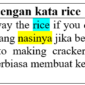 contoh kalimat dengan kata rice