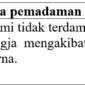 20 Contoh kalimat dengan kata pemadaman