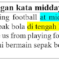 contoh kalimat dengan kata midday