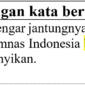 contoh kalimat dengan kata berdegup