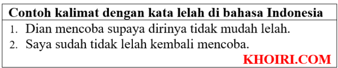 
					25 Contoh Kalimat Lelah di Bahasa Indonesia