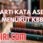 Arti Kata Aset Menurut KBBI