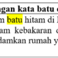 contoh kalimat dengan kata batu di bahasa Indonesia dan artinya