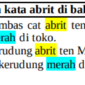 abrit artinya dan contoh kalimatnya di bahasa Jawa