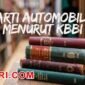 arti kata automobil menurut kamus besar bahasa indonesia (KBBI)