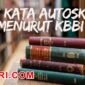 Arti Kata Autoskop Menurut Kamus Besar Bahasa Indonesia (KBBI)