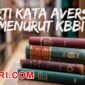 arti kata aversi menurut kamus besar bahasa indonesia (KBBI)