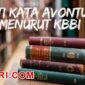 arti kata avontur menurut kamus besar bahasa Indonesia (KBBI)