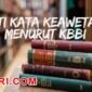 Arti Kata Keawetan Menurut Kamus Besar Bahasa Indonesia (KBBI)