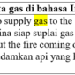 contoh kalimat dengan kata gas di bahasa Inggris dan pengertiannya