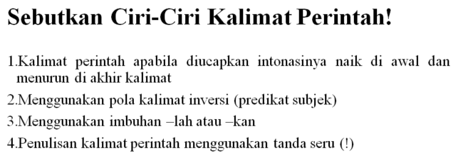 
					Download PPT Contoh Kalimat Perintah dan Ciri-Cirinya