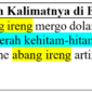 abang ireng artinya dan contoh kalimatnya di bahasa jawa