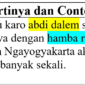 abdi dalem artinya dan contoh kalimatnya di bahasa Jawa