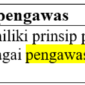 contoh kalimat dengan kata pengawas