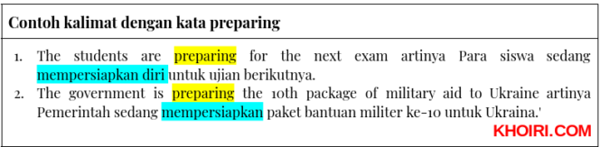 
					13 Contoh kalimat dengan kata preparing