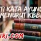 arti kata ayunda menurut kamus besar bahasa Indonesia (KBBI)