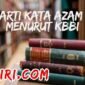 arti kata azam menurut kamus besar bahasa Indonesia (KBBI)