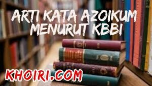 arti kata azoikum menurut kamus besar bahasa Indonesia (KBBI)