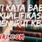 arti kata babak kualifikasi menurut kamus besar bahasa Indonesia (KBBI)