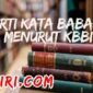 Arti kata baban membaban menurut Kamus Besar Bahasa Indonesia (KBBI)