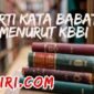 arti kata babat menurut kamus besar bahasa Indonesia (KBBI)