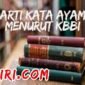 arti kata ayam menurut kamus besar bahasa Indonesia (KBBI)