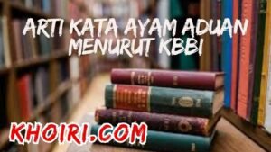 arti kata ayam aduan menurut kamus besar bahasa Indonesia (KBBI)