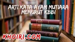 arti kata ayam mutiara menurut kamus besar bahasa Indonesia (KBBI)