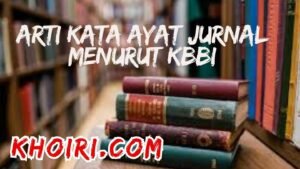 arti kata ayat jurnal menurut kamus besar bahasa Indonesia (KBBI)