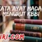 arti kata ayat madaniyah menurut kamus besar bahasa Indonesia (KBBI)